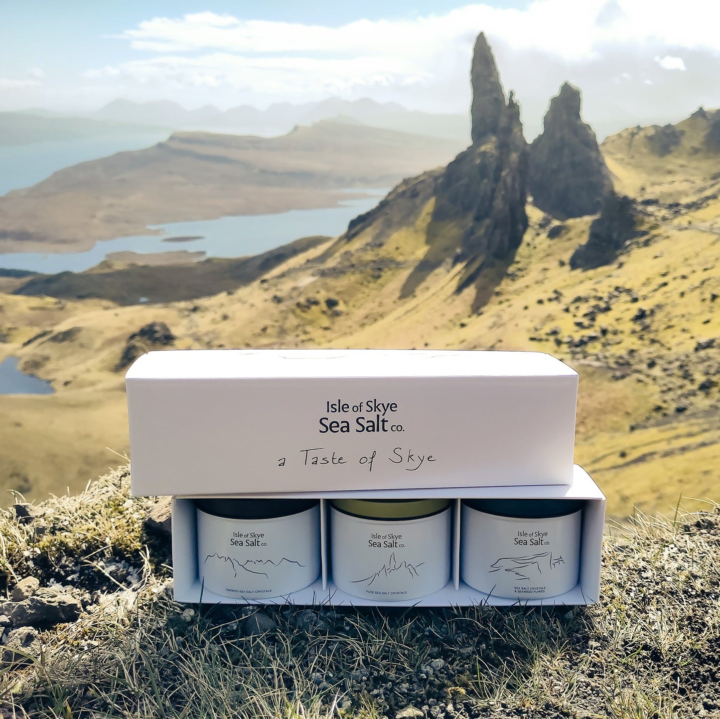 A Taste of Skye - 3 x 120g Natural and Flavoured Sea Salts Gift Set
